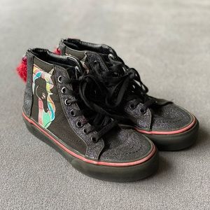 Black glitter unicorn sk8-hi zip Vans